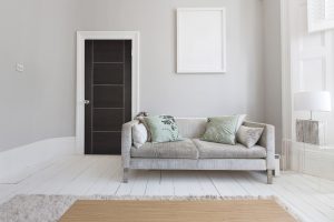 Living Room Internal Door Laminate Dark Grey