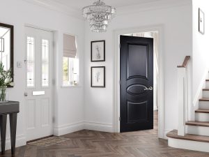 Versailles 2P Black Hallway Interior Door Longridge Timber